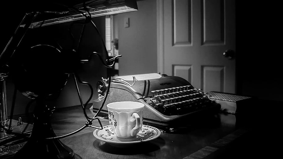 film noir shot of old fan and typewriter. Stock Video Footage - VideoBlocks HD wallpaper