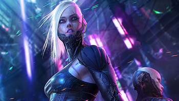 Cyberpunk Cyborgs Women , cyborg, cyberpunk, artist, artwork, digital-art, artstation HD wallpaper