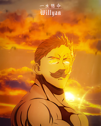 Escanor, cloud, meliodas, naruto, orange, sky, pecado do orgulho, Christmas, sete pecados capitais, nanatsu no taizai HD phone wallpaper