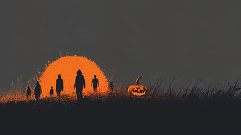 halloween, pumpkin, silhouette HD wallpaper