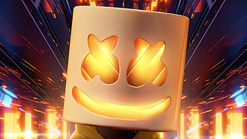 Gold Marshmello, marshmello, music, gold HD wallpaper