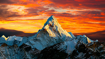 Snowy Peak, Mount Everest HD wallpaper