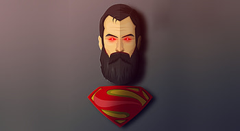 Beard, superhero, artwork, superman HD wallpaper