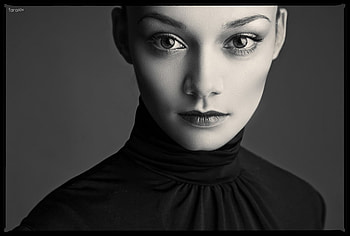 PORTRAIT, graphy, face, bw, beauty, pure HD wallpaper