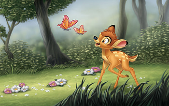 Bambi , Disney classic, Cute cartoon, Captivating art HD wallpaper