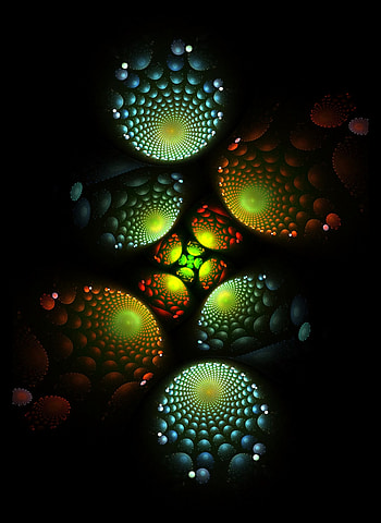 Abstract, Dark, Fractal, Glow, Spiral, Spirals HD phone wallpaper