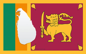 Sri Lanka map silhouette, Flag of Sri Lanka, silhouette on the flag, Sri Lanka, 3d Sri Lanka map silhouette, Sri Lanka flag, Sri Lanka 3d map HD wallpaper