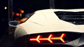 White Lamborghini Aventador Rear, lamborghini-aventador, lamborghini, cars HD wallpaper