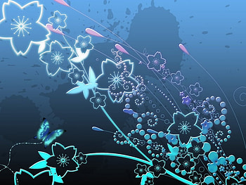 Blue flowers, blue, flowers HD wallpaper