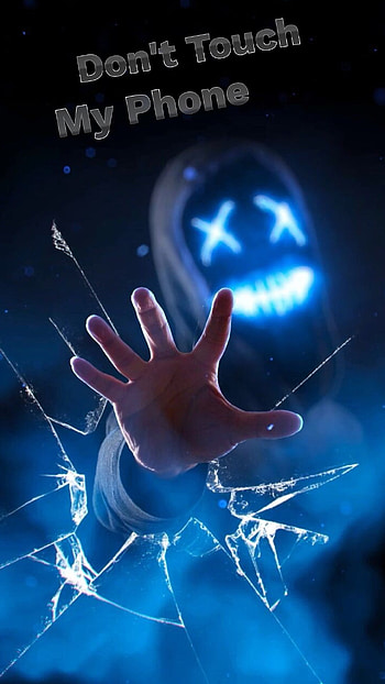 Dont touch my , finger, sayings, glass, broken-glass, blue, hand HD phone wallpaper