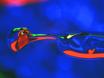 Sideways Alien , blue toned, 3d shape, alien HD wallpaper