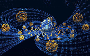 Abstract, 3D, Fractal, Flight, Balls HD wallpaper