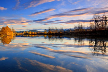 Clouds in Lake, reflection, , clouds, beautiful, lake HD wallpaper