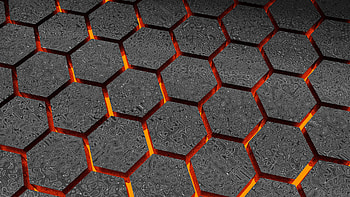 Lava Abstract Hexagon 3d, 3d, hexagon, abstract, lava HD wallpaper