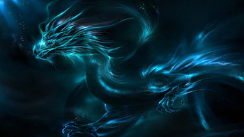 Preview dragon, pattern, neon, shadows HD wallpaper
