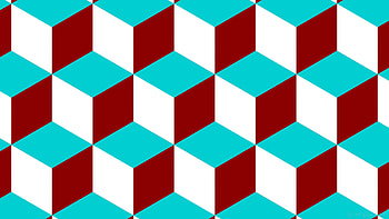 red blue 3d cubes white dark red dark turquoise HD wallpaper