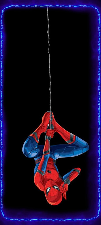 Sidelines spiderman, red, electric blue, oppo, samsung s21, vivo HD phone wallpaper
