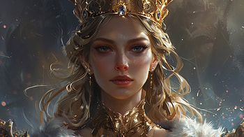 Enchanting Fantasy Queen, fantasy, woman, queen, portrait, crown HD wallpaper