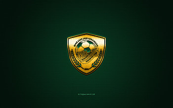 Kedah Darul Aman FC, Malaysian football club, yellow logo, green carbon fiber background, Malaysia Super League, football, Kedah, Malaysia, Kedah Darul Aman FC logo HD wallpaper