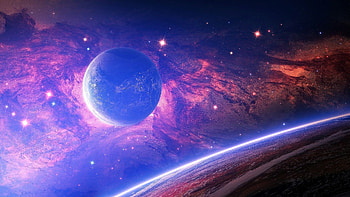 Space purple nebula 1 HD wallpaper