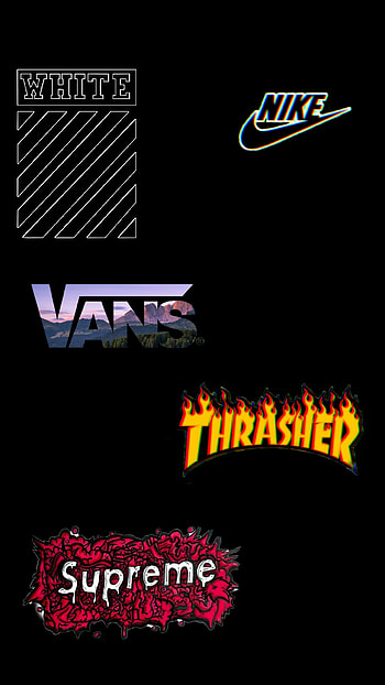 Hype Logos's, nike, vans, off-white, trasher HD phone wallpaper