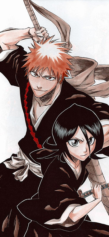 Rukia y Ichigo, Bleach-, Kurosaki-, mouth, Kuchiki, Ichigo-, Rukia- HD phone wallpaper