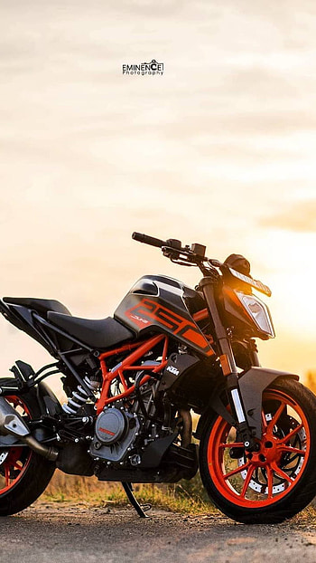 Duke, Duke Bike, Orange And Black Bike HD phone wallpaper