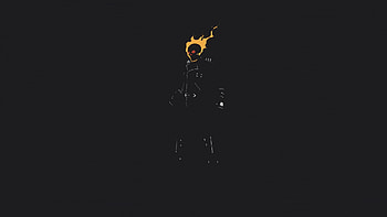 Ghost Rider Minimalism, ghost-rider, minimalism, artist, dark HD wallpaper