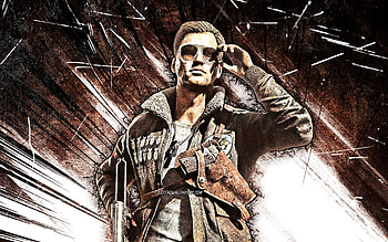 Steve Fisher, grunge art, Battlefield V, fan art, Battlefield characters, Battlefield V Elites, brown abstract rays, Battlefield 5, Steve Fisher Battlefield HD wallpaper