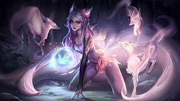 League Of Legends Fantasy Fox , league-of-legends, games, artist, artwork, digital-art, fantasy-girls, 2021-games HD wallpaper