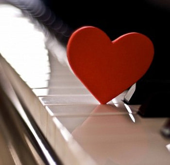 ❤, heart, piano, abstract, red HD wallpaper