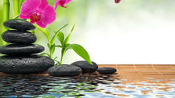 Relaxing Spa, Water, Flowers, Reflection, Stones HD wallpaper