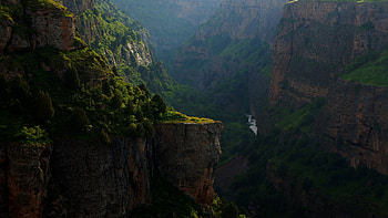 Nature, Rivers, Mountains, Canyon, Rocks, Precipice, Break HD wallpaper