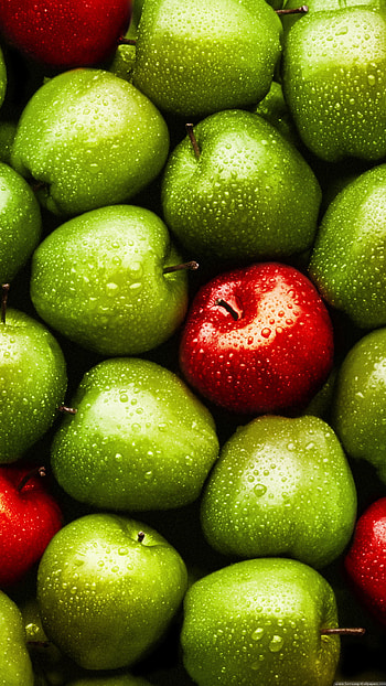 Green Red Apples 6 Plus HD phone wallpaper