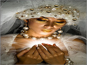PEARLS AND GOLD, white, soul, elegance, perls HD wallpaper