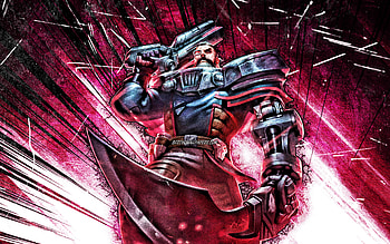 Dreadnova Gangplank, grunge art, League of Legends, MOBA, purple abstract rays, Dreadnova Gangplank Skin, LoL, Dreadnova Gangplank League of Legends HD wallpaper