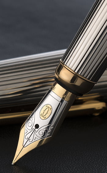 Detailed graph capturing the elegance and design of a luxury fountain pen nib. HD phone wallpaper