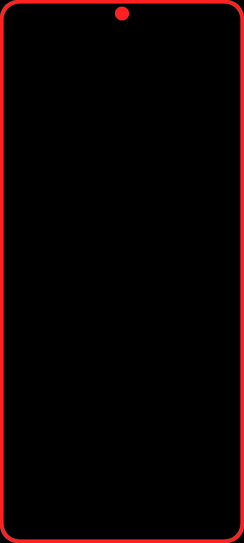 Red edge highlight, border-light, edge-highlight, center-punch-hole HD phone wallpaper
