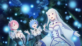 Ram, Rem, and Emilia, Anime, Re:Zero - Starting Life in Another World, Rem (Re:ZERO), Ram (Re:ZERO), Emilia (Re:ZERO) HD wallpaper