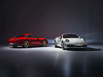Red and white cars, Porsche HD wallpaper