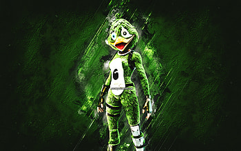 Fortnite Green Quackling Skin, Fortnite, main characters, green stone background, Green Quackling, Fortnite skins, Green Quackling Skin, Green Quackling Fortnite, Fortnite characters HD wallpaper