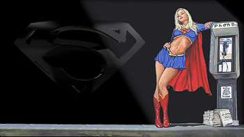 Supergirl At The Booth, nexus, , art, dc comics, fan art, flying, background, cartoons, fanpop, anime, 1920x1080 only, booth, supergirl, deviantart HD wallpaper