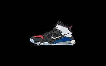 Nike Sneakers Illustration , nike, sneakers, shoes, illustration, artist, artwork, digital-art, dark, black HD wallpaper