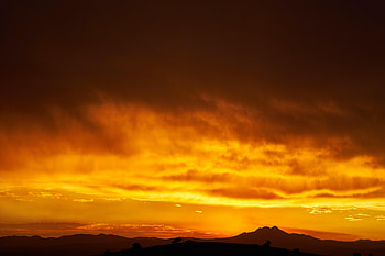 Nature, Sunset, Sky, Mountain, Vertex, Top HD wallpaper
