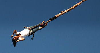 Extreme sport in Barcelona, Adrenaline-filled adventure, Thrilling experience, Unforgettable leap HD wallpaper