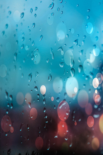 Rain, Drops, Macro, Glare, Blur, Smooth, Surface, Moisture, Glass, Bokeh, Boquet HD phone wallpaper