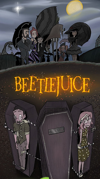 Beetlejuice cartoon, Musical and movie fusion, Tumblr aesthetics, Tim Burton magic HD phone wallpaper
