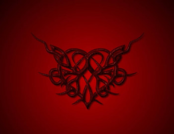 Dark Hearted, black, heart, red HD wallpaper