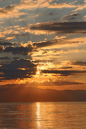 Nature, Sunset, Sun, Horizon, Glare HD phone wallpaper