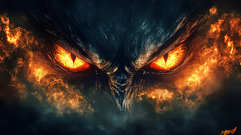 MAD: Fiery Eyes in Stunning Ultra, owl HD wallpaper
